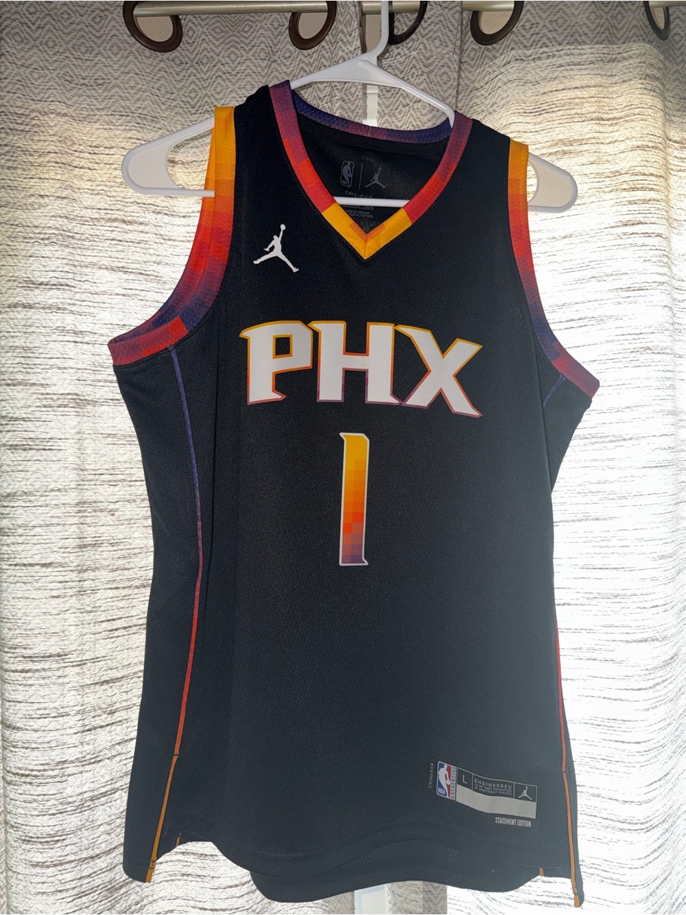 NBA Phoenix Suns Black Jersey with Orange & Purple Accents - PHX #1